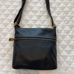 Like New Fossil Voyager Brown Leather Crossbody